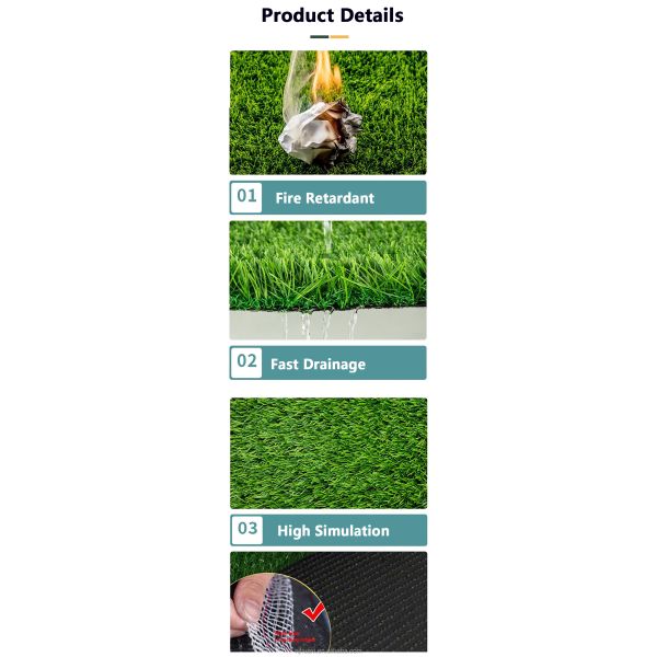 Outdoor Artificial Grass Rug Mat, Garden Natural Fake Grass Carpet Lawn