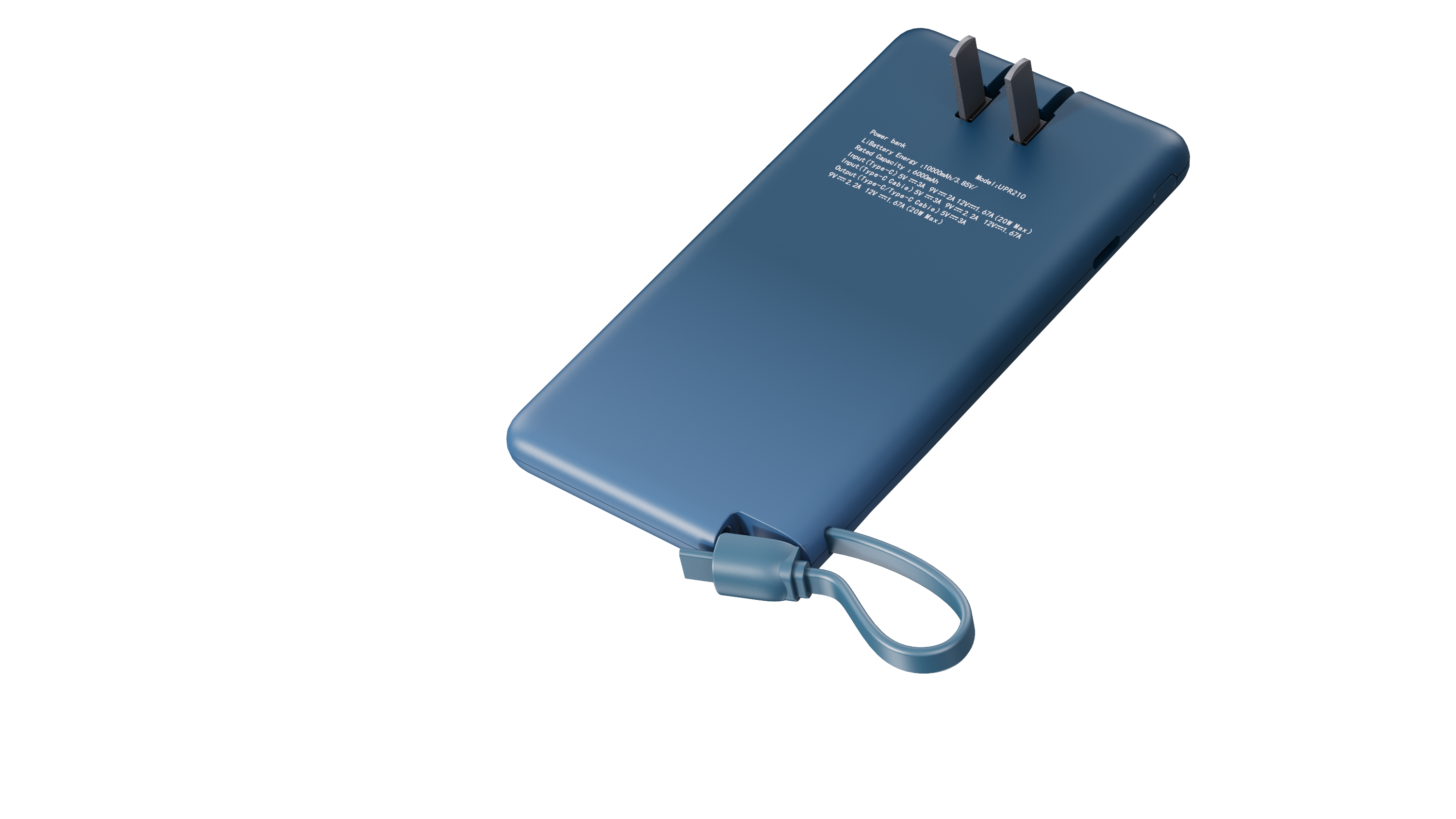LED Display Wireless Magnetic Powerbank Ultra Thin With AC Adaptor / Data Cable