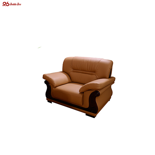 Upholstered Leather Reclining Sofa Couch Recliner Wooden Frame For Hotel Lobby