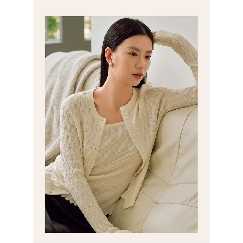 Cable-Knit Cardigan, Old Money Style