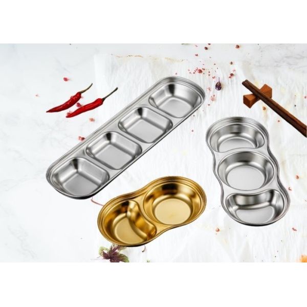 Разделенный приправы соус Нержавеющая сталь погрузка блюдо OEM & ODM Для домашнего ресторана