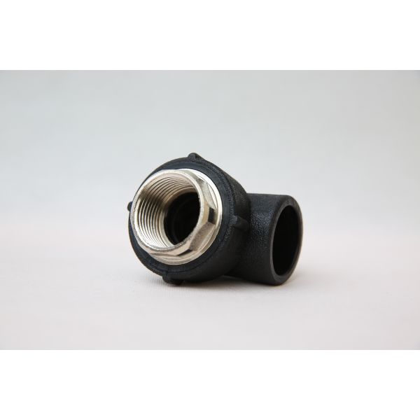 Durable HDPE Socket Fusion Fittings Female Elbow PE100 PN16 SDR11 For Mud Transportation