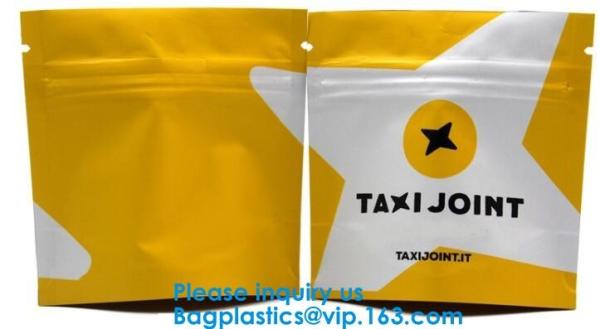 Custom Logo Printed Mylar Bag, Various Color Clear Window Bag, Zip lockk Packaging Mylar Pouch