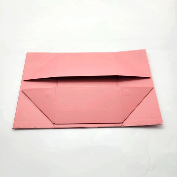 Custom Logo Pink Foldable Gift Box With Magnetic Lid Perfume Makeup Packaging Cosmetic