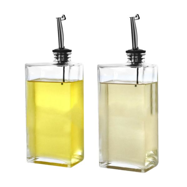 Dispensateur d'huile en verre de 500 ml sur mesure B2B Dispensateur d'huile en verre de 500 ml Dispensateur d'huile en acier inoxydable antigouttes Dispositif de protection V