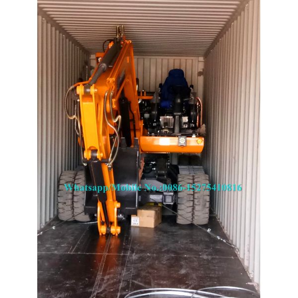 Excavatrice amphibie de machines mobiles de terre lourde de 9 tonnes mini avec des roues