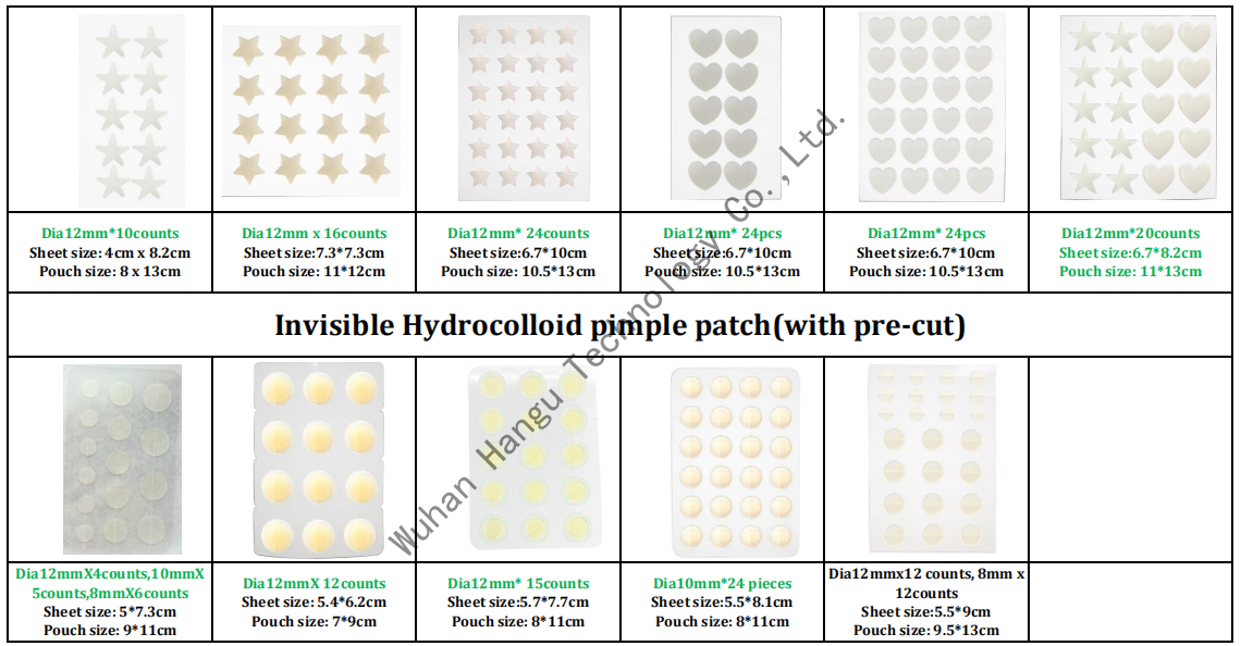 Multi Skin Tone Hydrocolloid Acne Patches Invisible Blemish Coverage Universal Fit