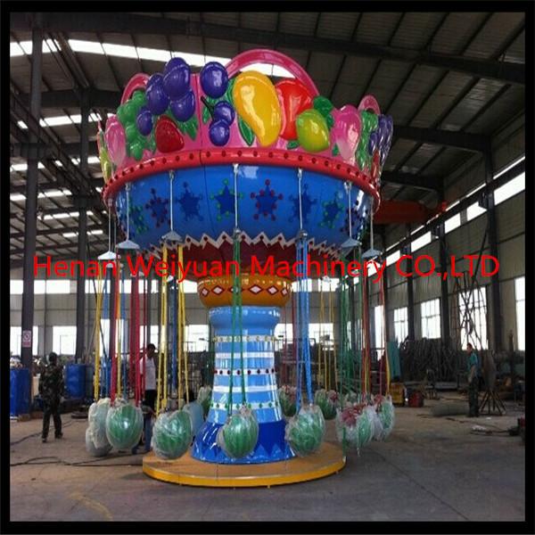 Swinger flying chairs ride;New Design Fruit 16 Seats Electric Kids Mini watermelon flying chairs