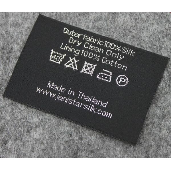 Customized Woven Neck Labels for Baby Apparel Clothing Blank Woven Labels