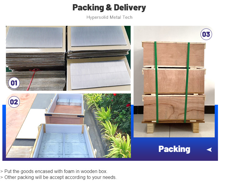 Черная поверхность для полировки Молибденовая фольга Чистая Mo Степень Mo-1