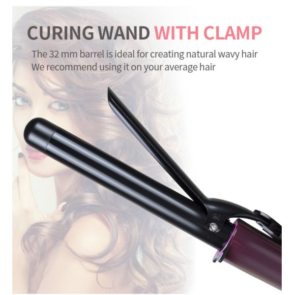 Magic rotating Ceramic Hair Curler with LED Indication Display