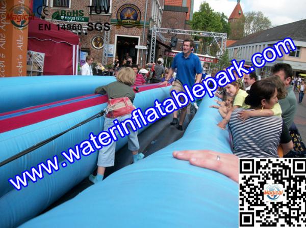 2 Lane Inflatable Bungee Run / Inflatable Sport Games Bungee Run For Children