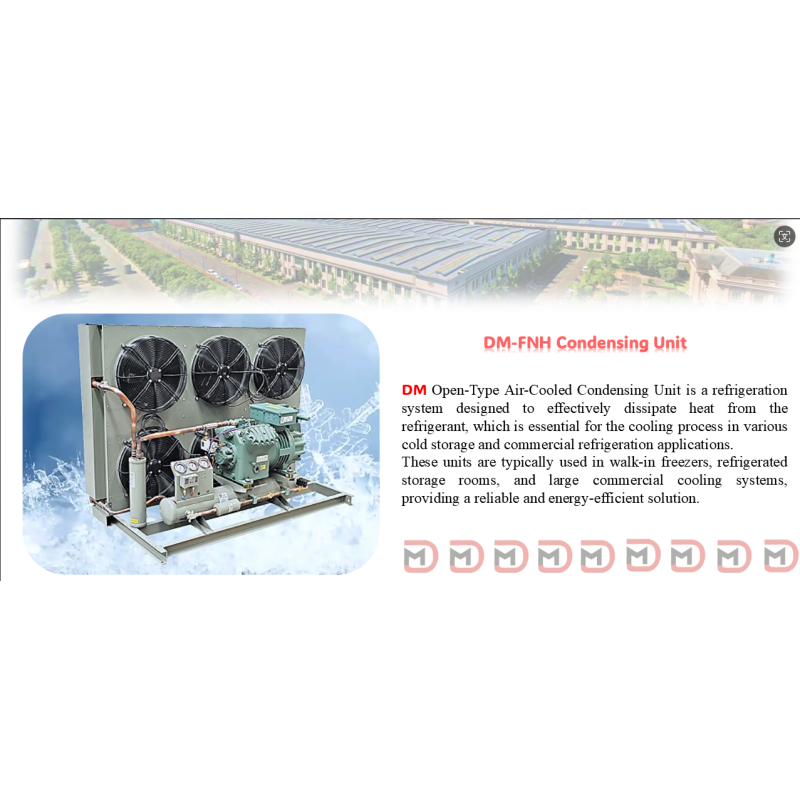 Refrigeration Open Type Condensing Unit For Walk In Cooler Cold Room Cold Storage Room