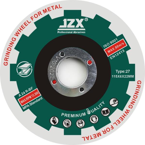De  roda de moedura abrasiva do corindo X1/4X7/8 T27-4-1/2