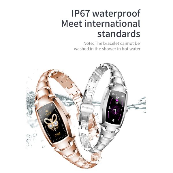 Eraysun Hot Sales H8pro Fashion Women Smartwatch for Android IOS Tracker Pressure Lady H8 Pro Smart Watches
