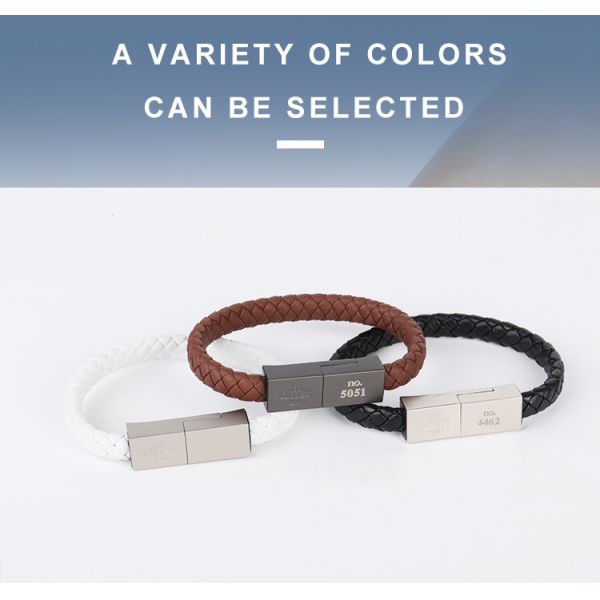 PU кроет кожей зарядный кабель браслета 22.5cm с USB диска 32GB 64GB u