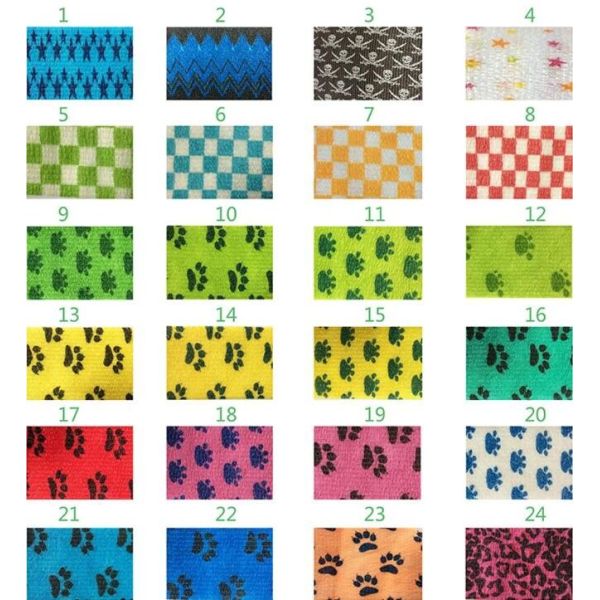 Water resistant best quality beautiful cohesive vet bandages, Medical surgical consumables vet colored elastic wrap cust