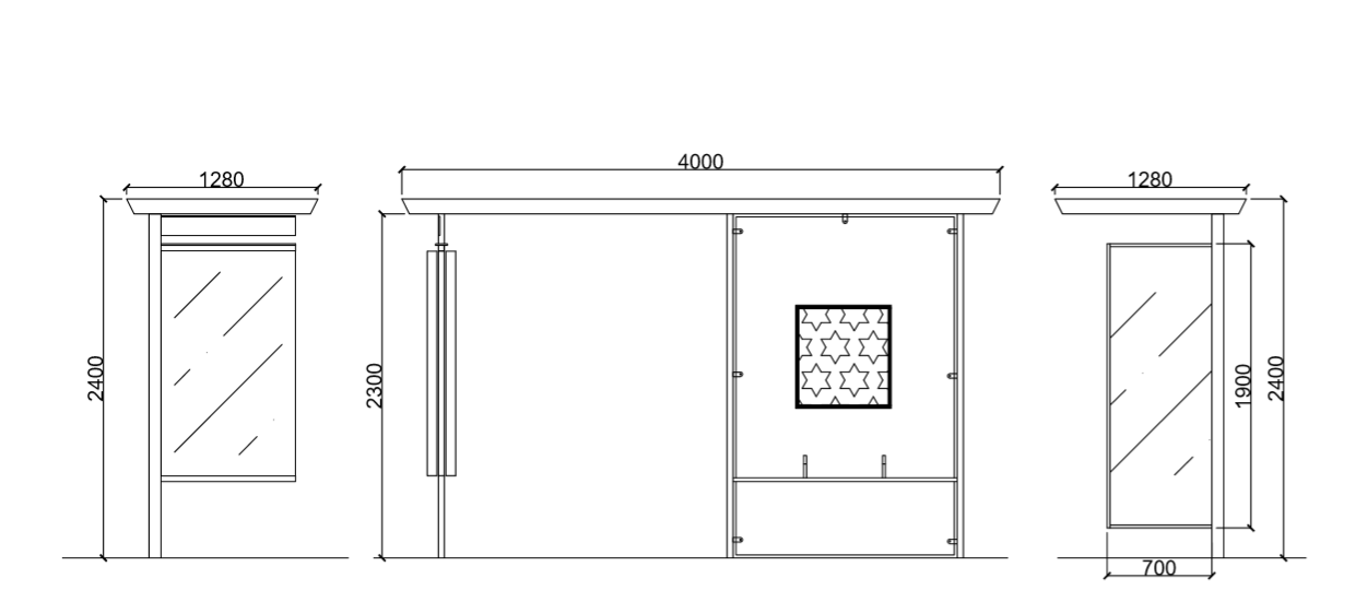 Anti Corrosion HDG 6hrs/Night Digital Bus Shelters