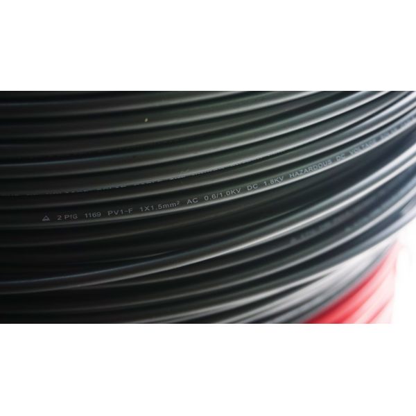 Cabo distribuidor de corrente de energias solares fotovoltaico da C.C. 1.5sqmm da UE En50618 1500V do TUV para o sistema solar