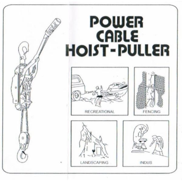 1T - 4T Ratchet Hand Wrenching Tackle Block , Wire Rope Tightener With Two Hooks