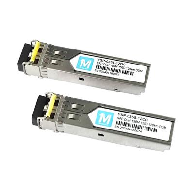 DDMI 155M Duplex 120km 1550nm LC Connector SMF Fiber Optic Module Pluggable SFP Transceiver for Network Infrastructure