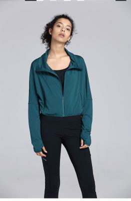 Thumb Hole Women'S Sports Hoodie Ladies Zip Front Sweatshirts 210g