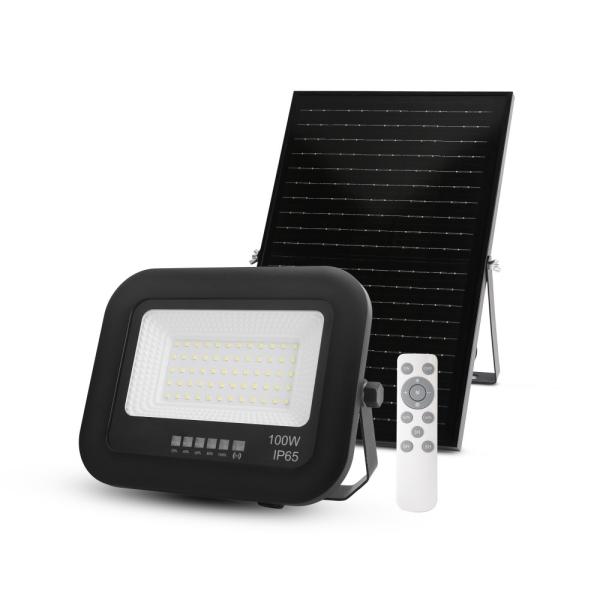 High Lumen Outdoor Solar Yard Light Ip65 Control Aluminum  Solar Led Flood Light
