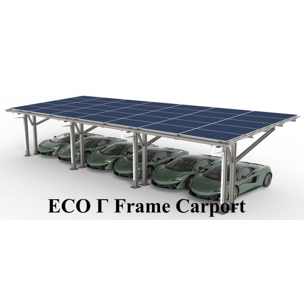 High Stability Carport Solar System ECO Γ Frame Carport Economical Long Lifespan