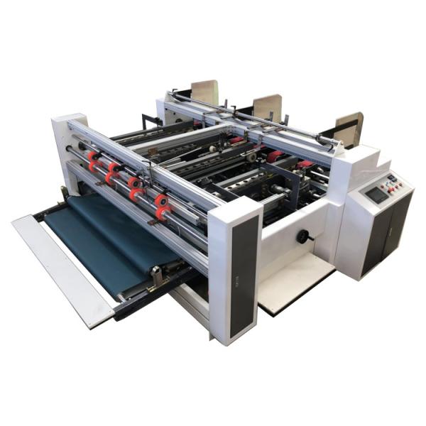 380 V 50 Hz Folder Gluer Machine Two Pieces Corrugated Carton Box Electric Driven