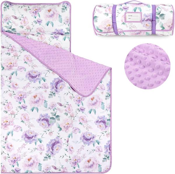 Polyester Comfortable Kindergarten Sleep Mat Nap Pads For Preschool With Detachable Blanket