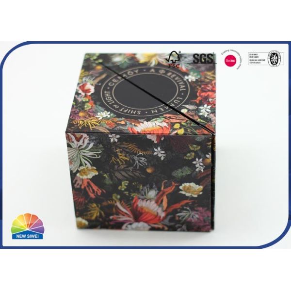 Пакет раскосного магнитного открытого подарка сливк стороны бумажной коробки роскошный