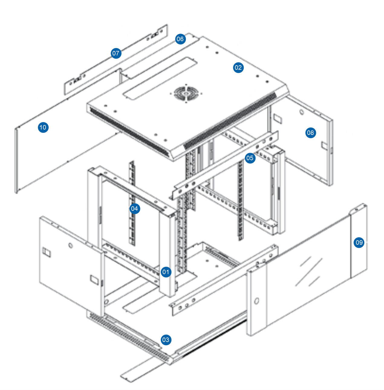NC Wall Mount Rack Cabinet -02 , Date Center Accessories , Manufacturer from China - Zion Communiation