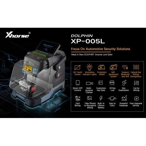 Xhorse Dolphin II XP-005L XP005L Key Cutting Machine with HD Screen & Built-in Battery