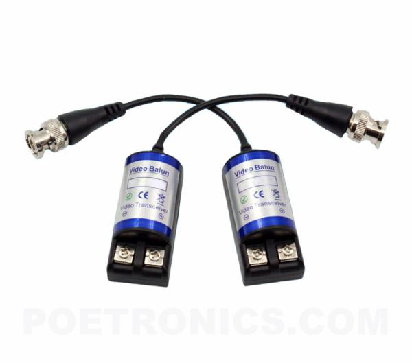 PVB-S02(300-450m) BNC Male to Screw Terminal Passive CCTV Video Balun transmitter