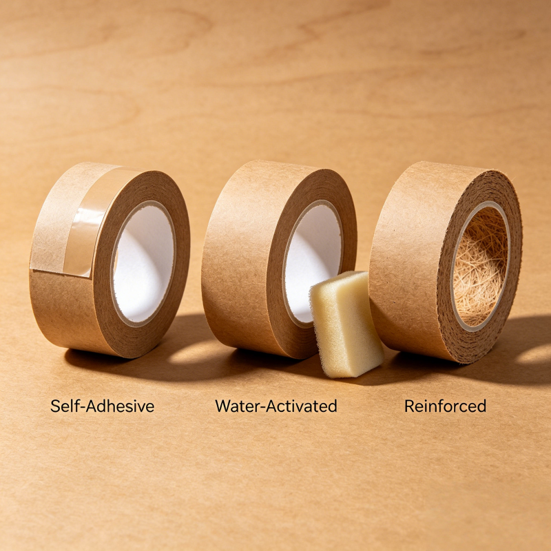 YIHONG Eco-Friendly Kraft Paper Tape: Self-Adhesive, Water-Activated & Reinforced Options