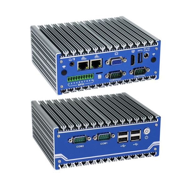 Industrial Mini PC with Intel Celeron J1900 and 2*Intel I210-AT/I211-AT 1000M LAN - Fanless Design for Harsh Environments