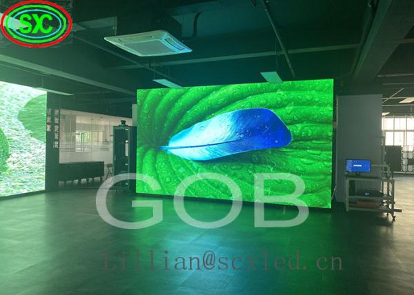 Ecrã LED anti-colisão HD 2mm Pixel Pitch Humidade Proof Material de alumínio LSN Sistema