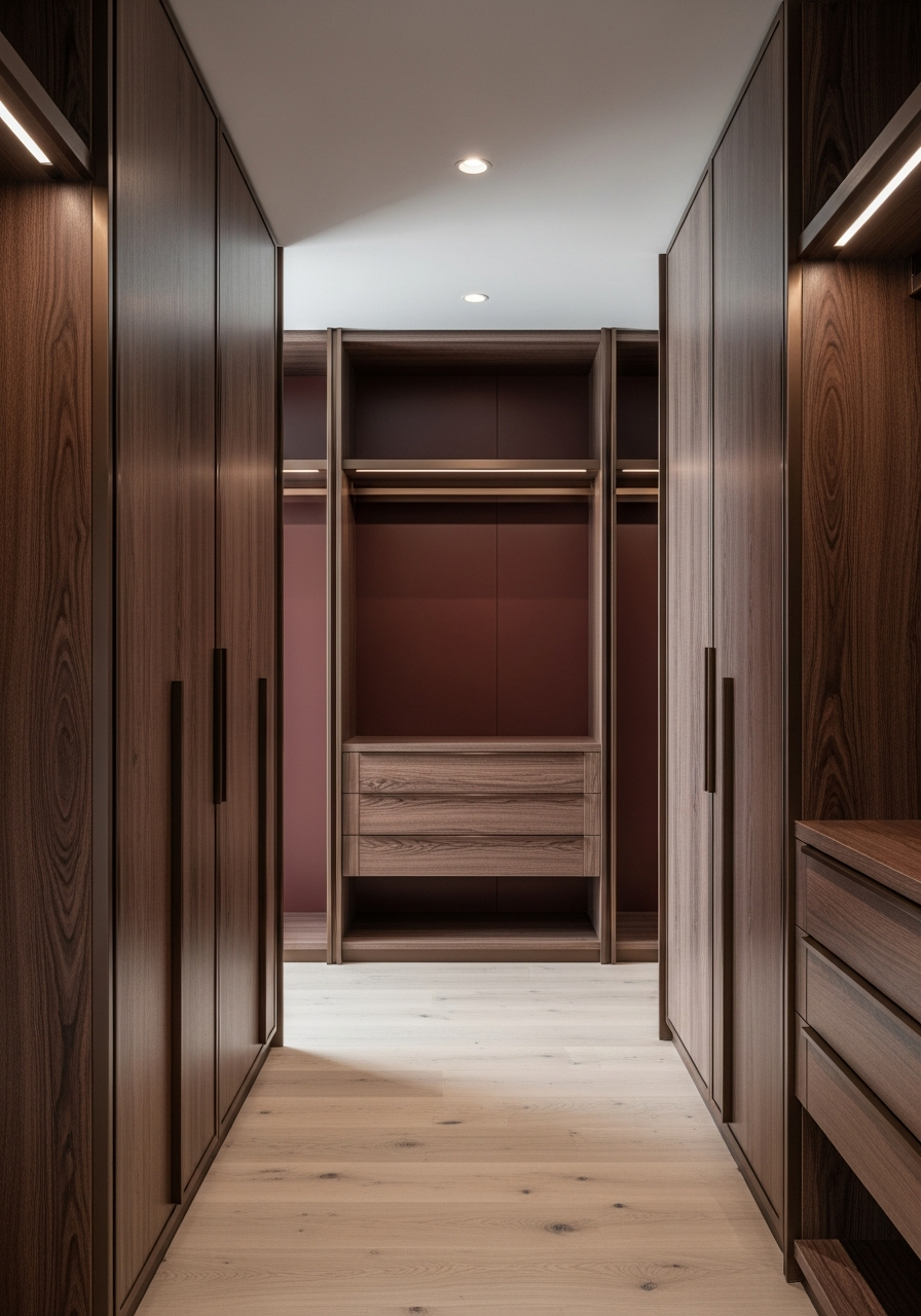 New Chinese Rosewood Walk-In Closet in 304 Stainless Steel