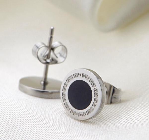 316L Stainless Steel Jewelry Fashion Jewellery Earrings Fashion Earring for Men Black Shell Earring
