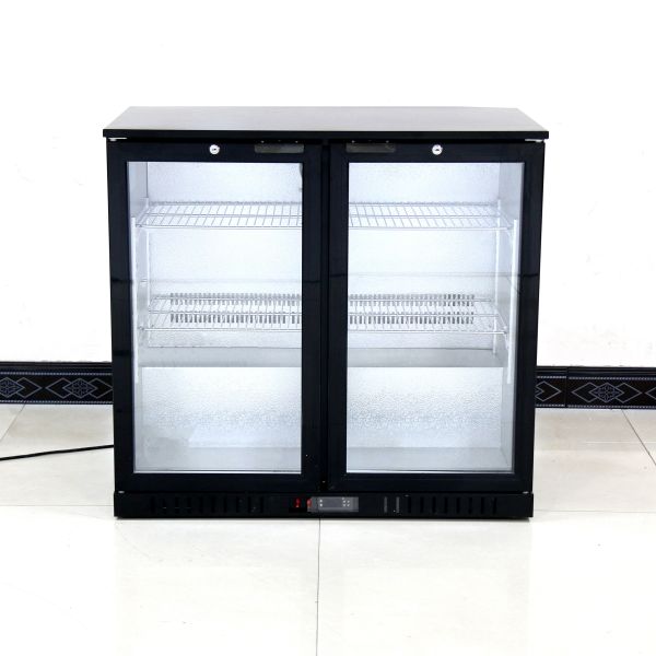 900*520*835mm Commercial Glass Door Coolers 208L Double glass display fridge