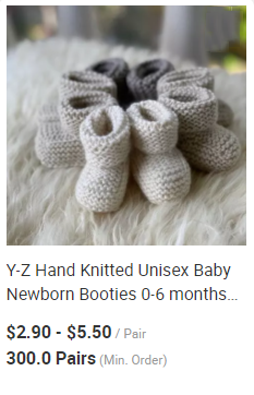 Y-Z Custom Logo Design Hand Knitted Crochet Home Newborn Girl Shoes Baby Booties for Baby Girls