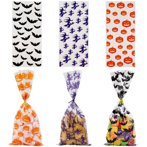 Small Valentine'S Day Halloween Cellophane Treat Bags