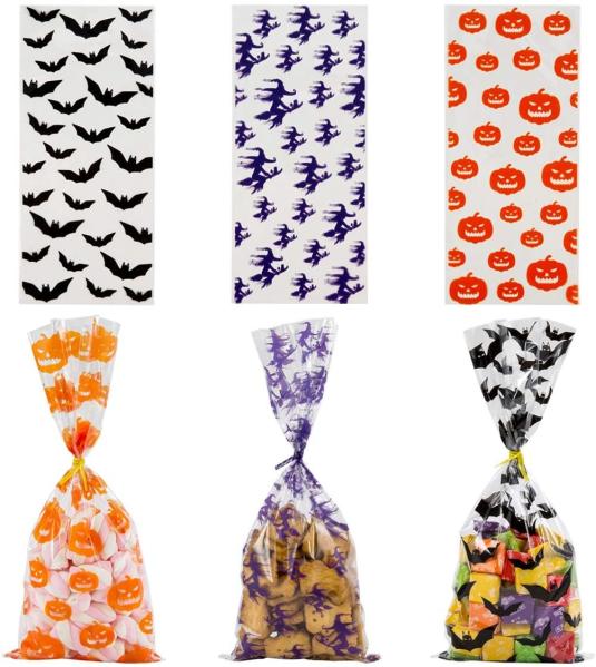 Small Valentine'S Day Halloween Cellophane Treat Bags