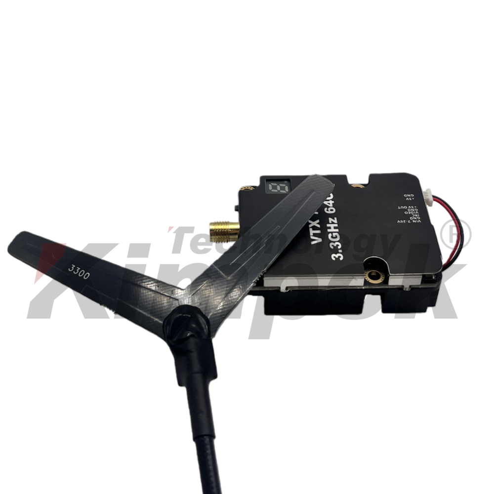 VTX FPV Video Transmitter 3.3GHz 30-40km LOS 7W 30.5 * 30.5 Installing Hole