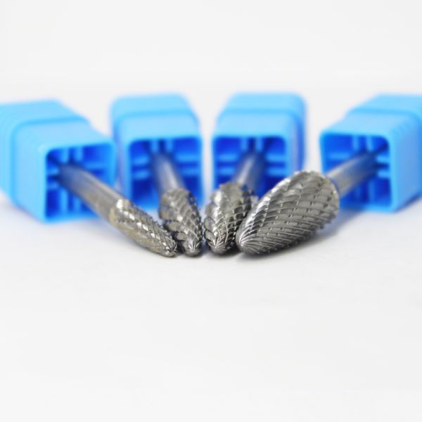 6*8mm Rotary Burs Sets Plastic Box Tube Package Genuine Solid Tree Shape Carbide Burr for Metal Aluminum