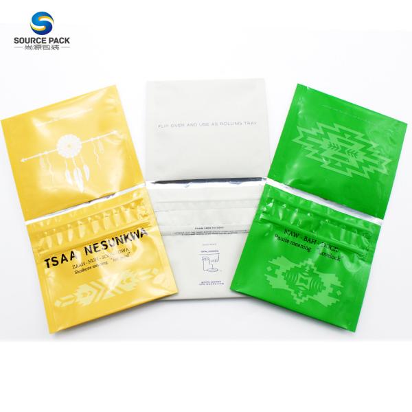 Embalagem de tabaco com fecho de fecho Bolsa de ervas fumáveis Embalagem de fecho de fecho Bolsa de fecho Impressão personalizada