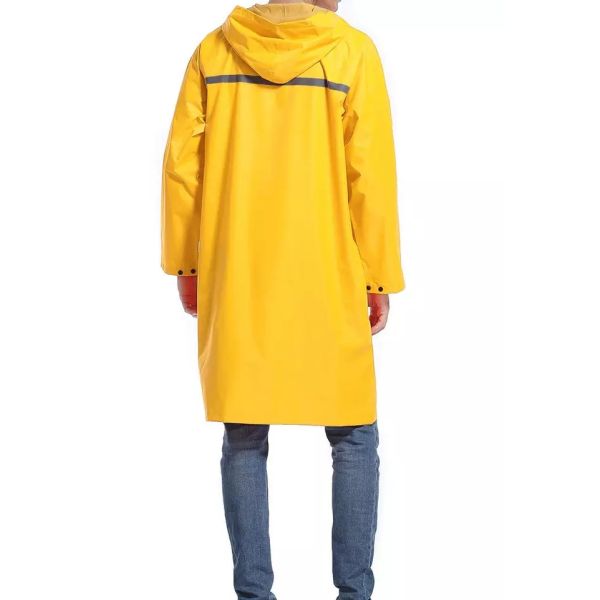 Куртка дождя людей полиции Ansi облегченная отражательная с плащом длинной безопасности клобука аварийным