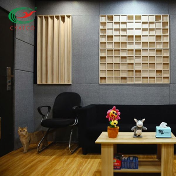 Flavorless Cloth Fabric Wrapped Acoustical Wall Panels Harmless Multiscene