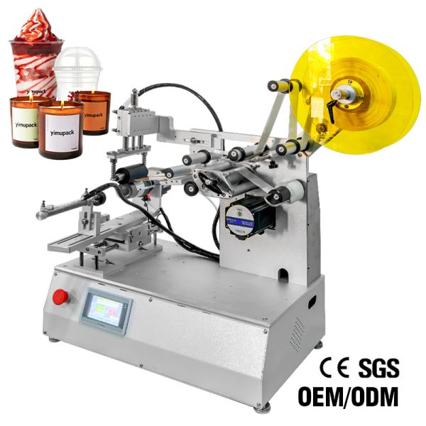 Multifunctional Semi Automatic Bottle Labeling Machine PP PET Paper Cup Wine Bottle Labeler