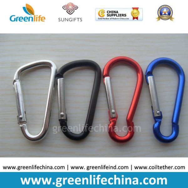 China factory directly offer ground shape colorful metal lanyard accessory carabiner hooks